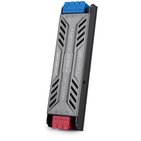 Bardusch-Transformateur 220V 24V LED Transfo 200W DC Convertisseur LED Driver Ultra Mince , d'alimentation Basse Tension Transfo de Tension Constante