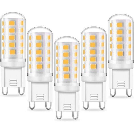 Bardusch-TTIO Ampoule G9 LED 5W Equivalent 33W 40W G9 Halogène, 420LM, Mini Lampe, Blanc Chaud 3000K, Sans Scintillement, AC220-240V, NON-Dimmable, Lot de 5 [Classe énergétique A+]