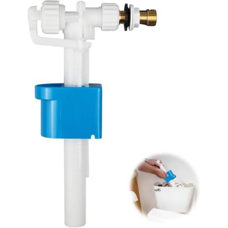 Bardusch-Vanne Flotteur Chasse D'eau WC pour Chasse D'eau G3/8" et G1/2", Mecanisme Robinet Chasse D'eau WC Réglable,Raccord D'alimentation Latéral,Quantité d'eau réglable