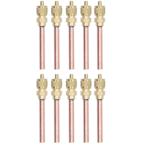 Bardusch-Vannes d'accès de remplissage de cvc 1/4SAE, 10 pièces, clapet anti-retour en laiton pour climatiseur R22 R12 R134.