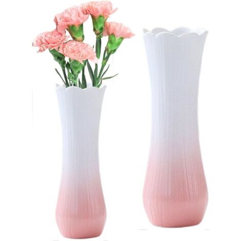 Bardusch-Vase céramique rose moderne pour fleurs séchées, herbe pampa, salon, bureau ou maison