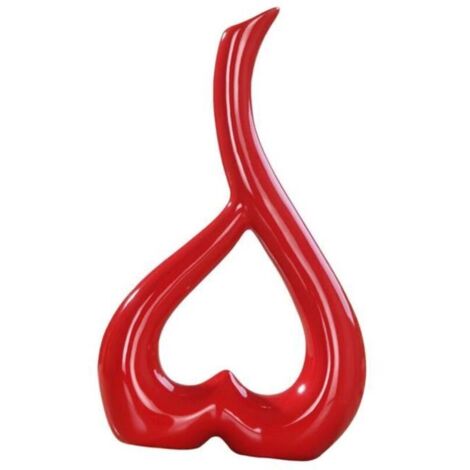 Bardusch-Vase décoratif - HOMYL - Céramique - Style nordique - Rouge - 26x15 cm