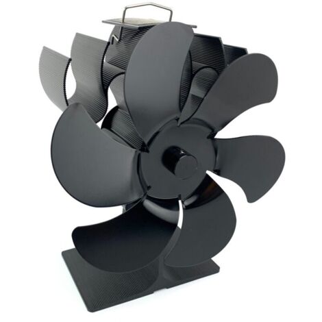 Bardusch-Ventilateur Poêle à Bois 6 Lames avec Thermomètre Ventilateur Cheminée Appareil de Chauffage Alimenté Fixé sur le Tuyau de Cheminée pour Foyer, Poele a Granule, Foyer à Bois 153110190mm