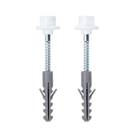 Bardusch Vis Fixation WCFixation WC sur Pied ToiletKit Fixation WC au SolChevilles en Acier Inoxydable pour WC et Bidet à PlancherKit de Fixation pour Cuvette de WCAccessoires de Salle de Bain2 Pièces