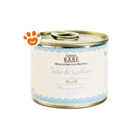 Barf Cat Alimento Completo Trito di Tacchino  - Barf Cat Alimento Completo Trito di Tacchino - Lattina Da 200 Gr