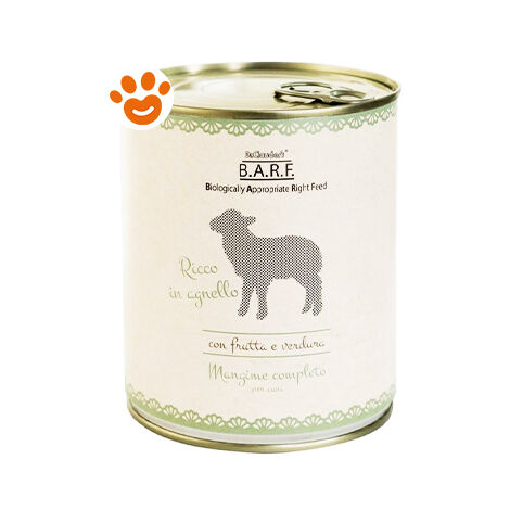 Barf Dog Alimento Completo Agnello  - Barf Dog Alimento Completo Agnello - Lattina Da 800 Gr
