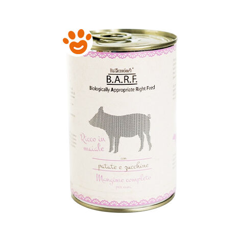 Barf Dog Alimento Completo Maiale  - Barf Dog Alimento Completo Maiale - Lattina Da 400 Gr