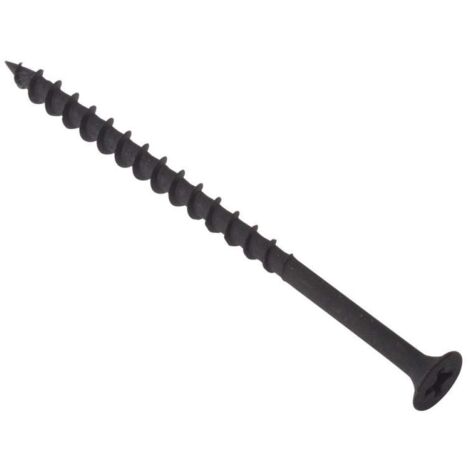 Bargainscrews - Vite zigrinata in fosfato, colore: Nero, da utilizzare su pareti a secco, Confezione da 1000 3,5 x 50 mm Nero