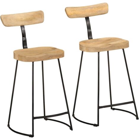 Barhocker 2 Stk. 49x43x88 cm Mango Massivholz vidaXL