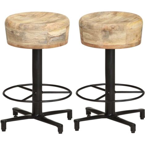 Barhocker 2 Stk. 52 cm Mango Massivholz vidaXL