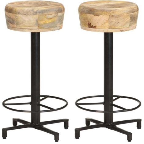 Barhocker 2 Stk. 66 cm Mango Massivholz vidaXL