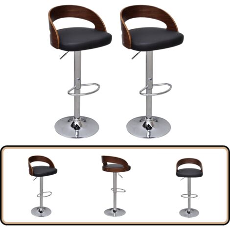 Barhocker 2 Stk. Bugholz - Barhocker - Bugholz Möbel - Küchenstühle - Esszimmerstühle - Höhenverstellbar