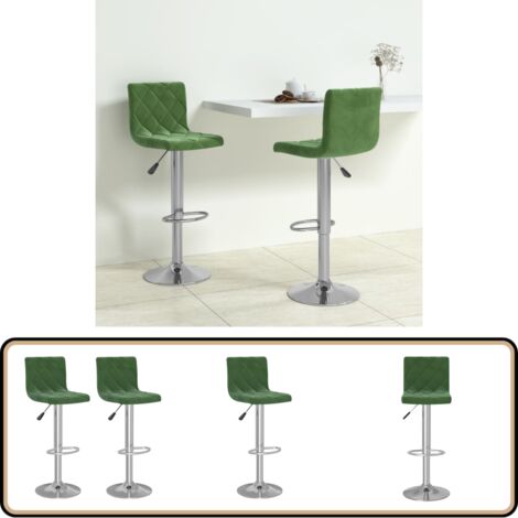 Barhocker 2 Stk. Dunkelgrün Samt - Barhocker - Samt Sessel - Küchenhocker - Drehbares Stuhl - Hochwertiger Barhocker