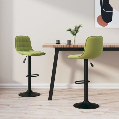 Barhocker 2 Stk. Hellgrün Samt vidaXL