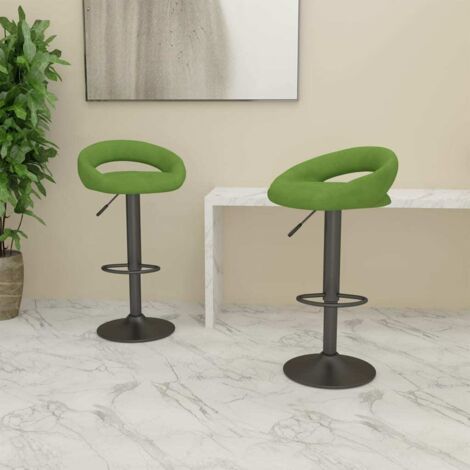 Barhocker 2 Stk. Hellgrün Samt vidaXL609296