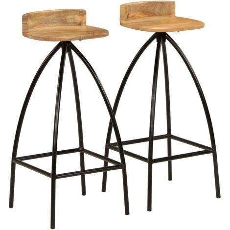 Barhocker 2 Stk. Massivholz Mango vidaXL