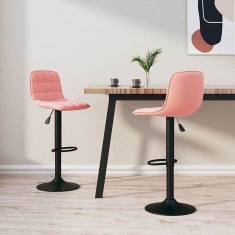 Barhocker 2 Stk. Rosa Samt vidaXL