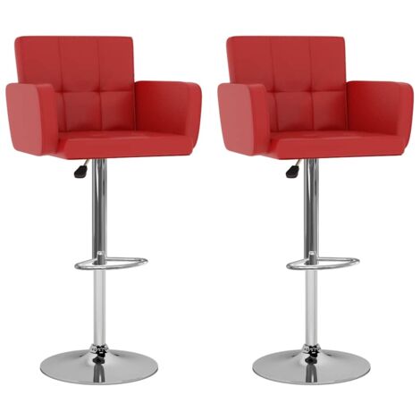 Barhocker 2 Stk. Rot Kunstleder vidaXL