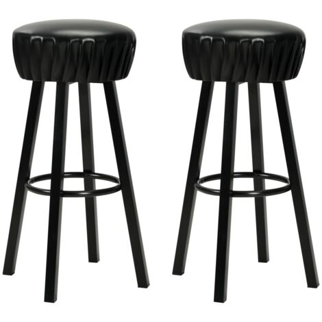 Barhocker 2 Stk. Schwarz Kunstleder vidaXL
