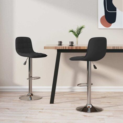 Barhocker 2 Stk. Schwarz Stoff vidaXL