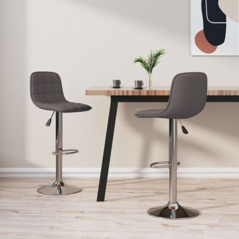 Barhocker 2 Stk. Taupe Stoff vidaXL