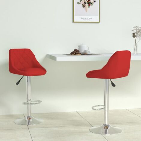 Barhocker 2 Stk. Weinrot Kunstleder vidaXL