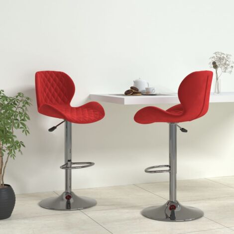 Barhocker 2 Stk. Weinrot Samt vidaXL779672