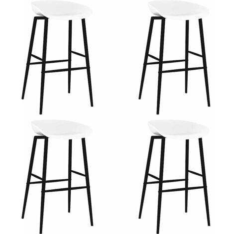 Barhocker 4 Stk. Weiß vidaXL