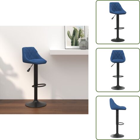 Barhocker Blau Samt - Barhocker - Tresenhocker - Thekenhocker - Barstuhl