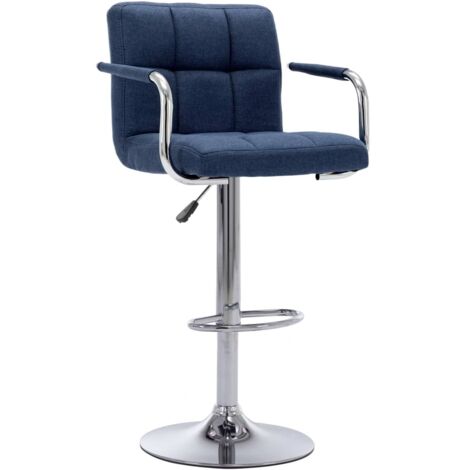 Barhocker Blau Stoff vidaXL