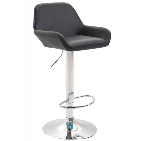Barhocker Braga Kunstleder schwarz chrom