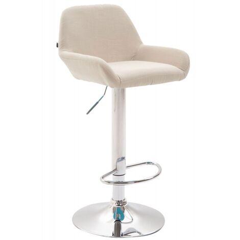 Barhocker Braga Stoff creme chrom