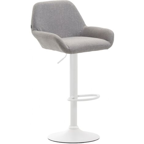 Barhocker Braga Stoff grau weiß