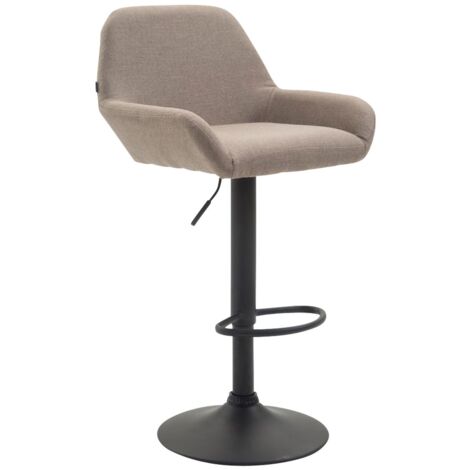 Barhocker Braga Stoff taupe schwarz