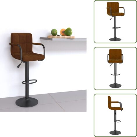 Barhocker Braun Samt - Barhocker - Tresenhocker - Thekenhocker - Barstuhl