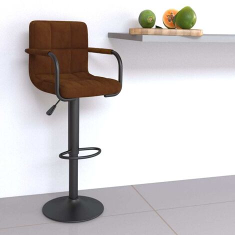 Barhocker Braun Samt vidaXL