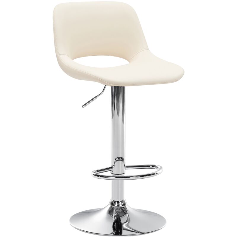 Clp - Barhocker Camden Kunstleder Creme Metall In Chromoptik