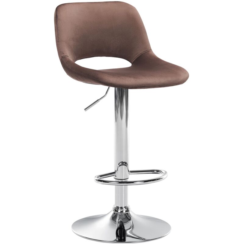 Clp Barhocker Camden Samt Braun Metall In Chromoptik