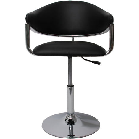 Barhocker Civitavecchia, Barstuhl Tresenhocker Lounge Stuhl, Kunstleder schwarz - black