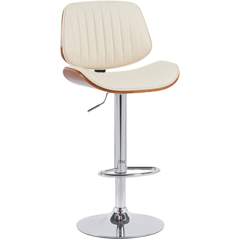 Clp Barhocker Clawson Kunstleder Walnuss/creme Chrom
