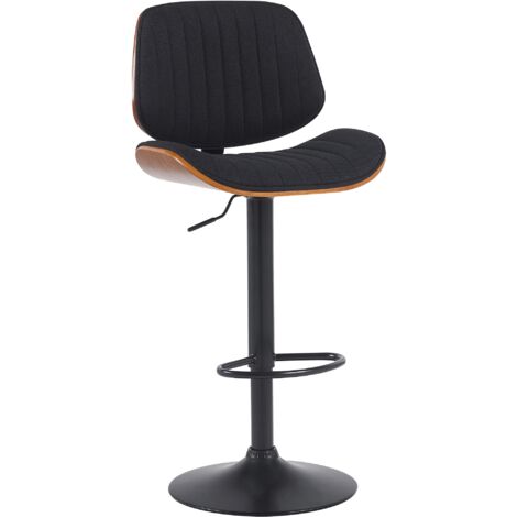 Barhocker Clawson Stoff walnuss/schwarz schwarz