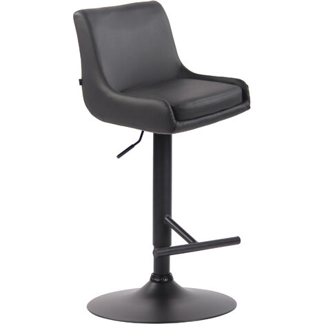 Barhocker Club Kunstleder grau schwarz