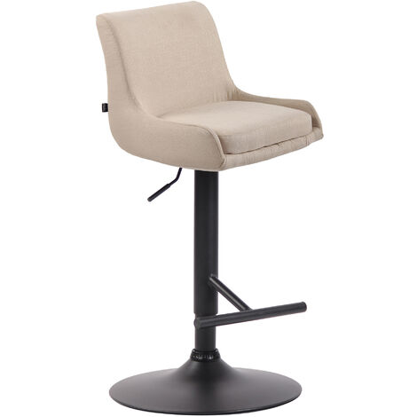 Barhocker Club Stoff creme schwarz