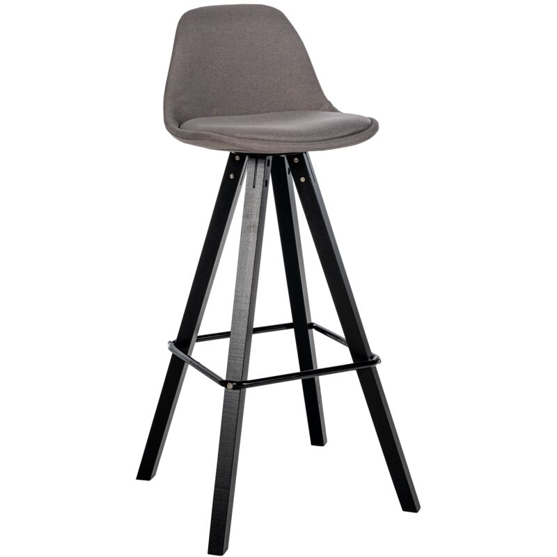 Clp Barhocker Corbin Stoff Square Taupe Schwarz