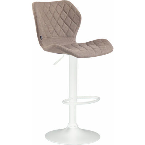 Barhocker Cork Stoff taupe weiß