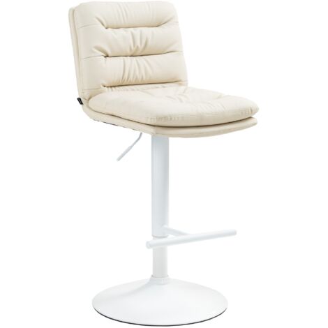 Barhocker Damar Kunstleder creme weiß