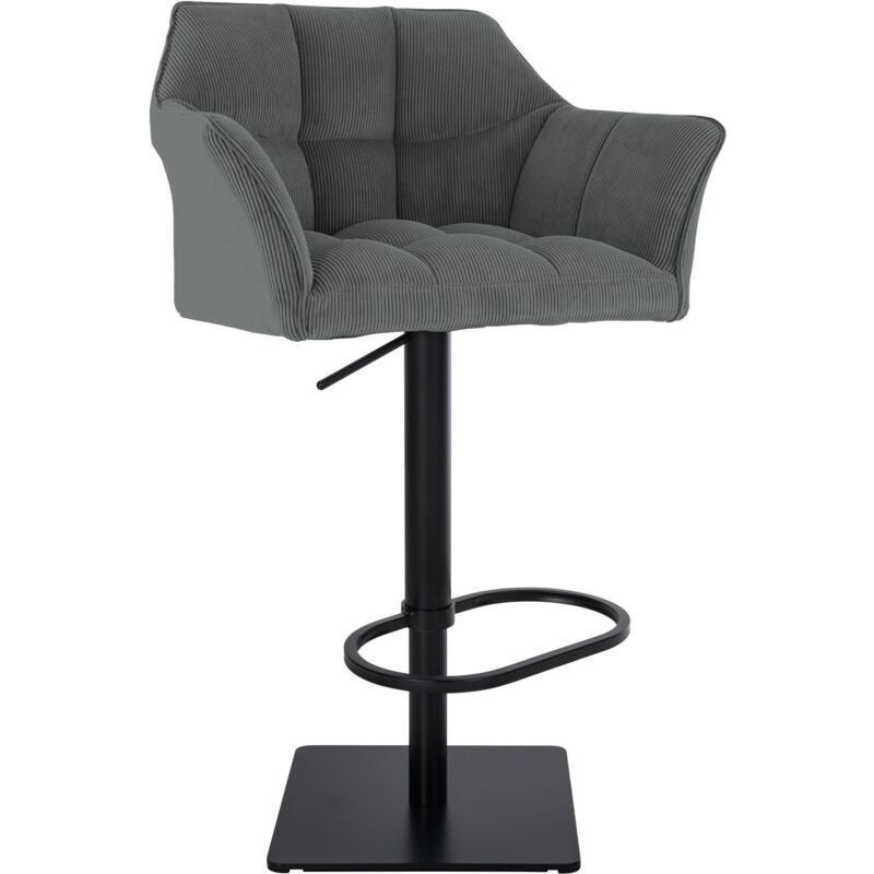 Clp Barhocker Damaso Cord Grau Schwarz
