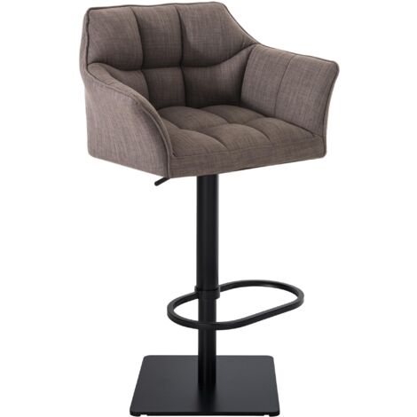 Barhocker Damaso Stoffbezug grau schwarz