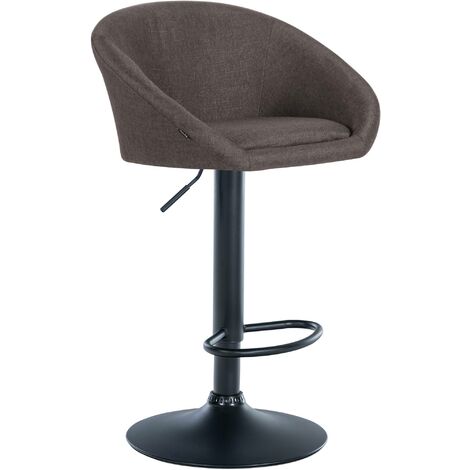 Barhocker Davie Stoff dunkelgrau Metall matt schwarz
