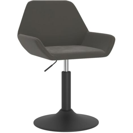 Barhocker Dunkelgrau Samt vidaXL